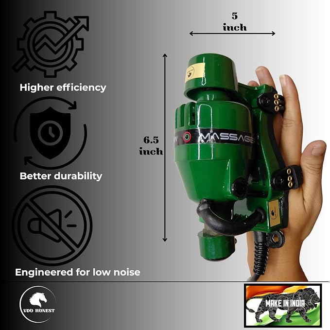 Powerful Double Speed Floating Action for Full Body Massager Corded Electric Powered, Barber Massager Green
