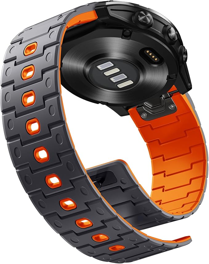 Bandletic Compatible with Garmin Fenix 8 51mm 7X 6X 5X Watch Band - 26mm Quick Fit Magnetic Silicone Strap for Fenix 7X 6X Pro/5X Plus/3/3 HR/Instinct 2X Solar 3 50mm /Enduro/Quatix/Tactix/Epix Pro 2