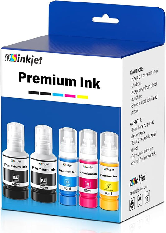 Ink Refill Bottles Compatible for Epson 502 Ink Refill Bottles Combo Pack Fits ET-3850 ET-3760 ET-2850 ET-4850 ET-4760 ET-2760 ET-2980 ET-2988 ET-3830 ET-3750 ET-15000 ET-2750 (2BK C M Y)