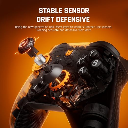 BIGBIG WON Wireless Controllers, Gale Hall PC Controllers Motion Control, Hall Joysticks&Triggers, PC App Game Controllers for Switch/Switch2/iOS/Android Wireless Gaming Controller