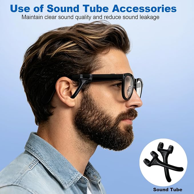 AI Smart Glasses with 8MP Camera, 1080P Video Recording, Real-Time Translation, AI Assistant & Object Recognition, Photochromic Lenses, Bluetooth 5.4 Calls & Music, IP65 Waterproof, 7-8Hr Battery