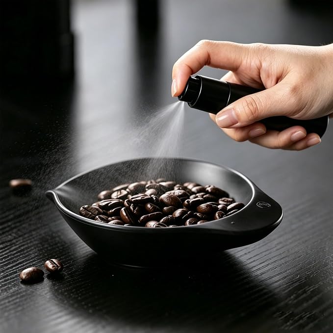 BINCOO Coffee Bean Scale Dosing Cup with LED Espresso&Coffee Scale with timer - Rechargeable，matcha scale Small Coffee Spray Bottle， Precision &Tea Scale & Perfect Coffee Lover Gift（Black）