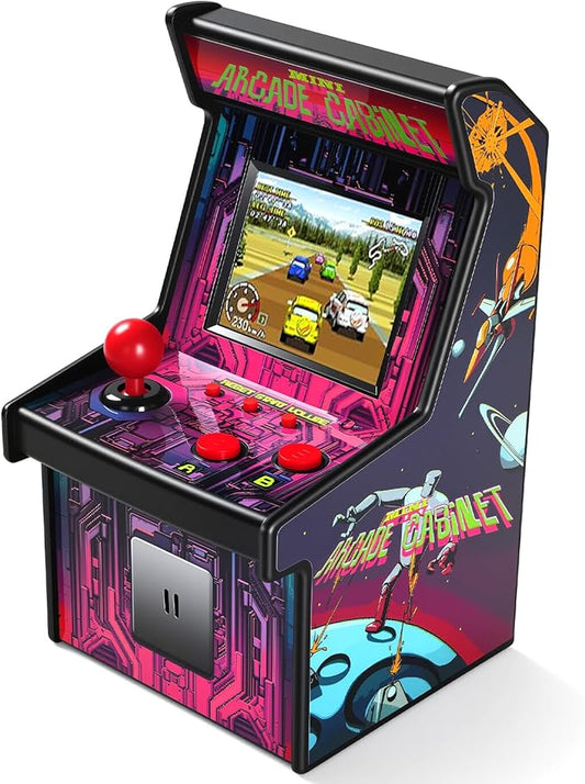 16 Bit Mini Arcade Machine Handheld Retro Games Console for Kids Adults, 8-Way Joystick,2.5'' Large Screen,220 in-Built Classic Retro Video Games,Gift for Kids 4-12