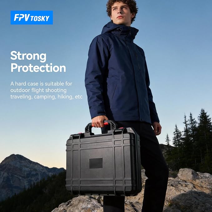FPVtosky Hard Case for DJI Avata 2 Drone/Fly Smart Combo(for DJI Goggles N3, CASE ONLY), Waterproof Carrying Case for RC Motion 3, FPV Remote Controller 3 and Battery Accessories