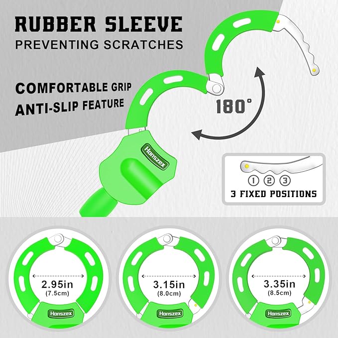 Scooter Lock, Scooter Locks Anti Theft, 36.22inch Colorful Electric Scooter Handcuff Lock, Bike Locks High Security with Key, Accessories for E Scooter, E Bike