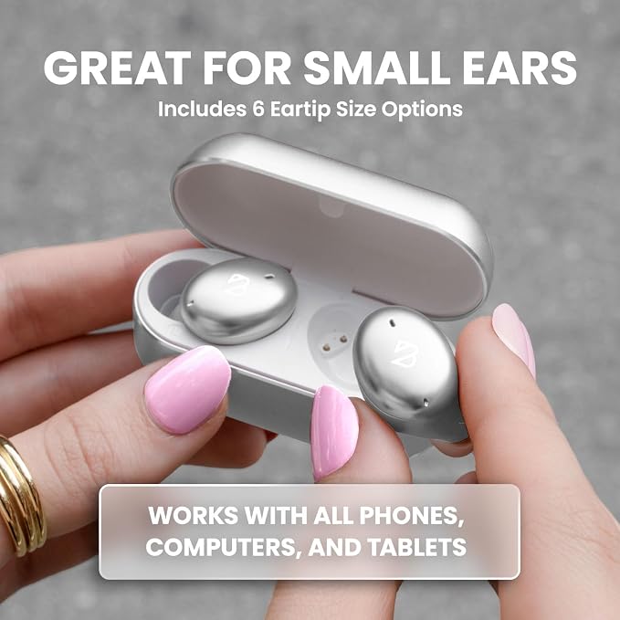 Back Bay Audio Wireless Earbuds for Small Ears, Award-Winning Sound w/Bass Mode, Durable Sweatproof Bluetooth Earbuds, Comfortable for All Ears