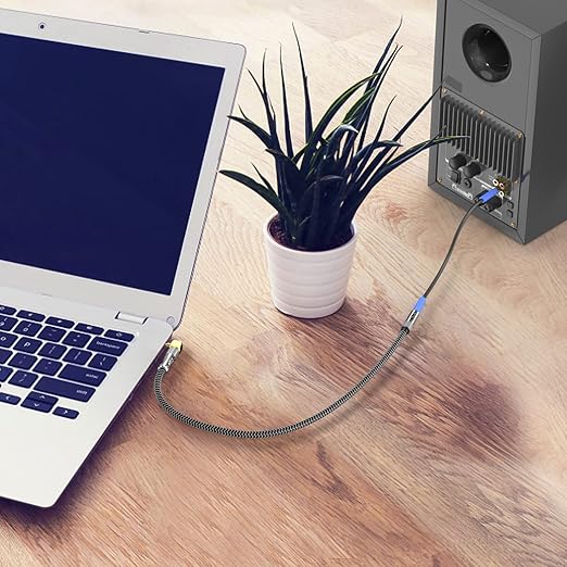 EMK Premium 90° 3.5mm Headphone Extension Cable (1.5Ft/0.5M) - Right-Angle TRS Stereo Aux Extension Cord for Laptops, Smartphones & Audio Devices - Space-Saving Angled Design, Gold-Plated Connectors