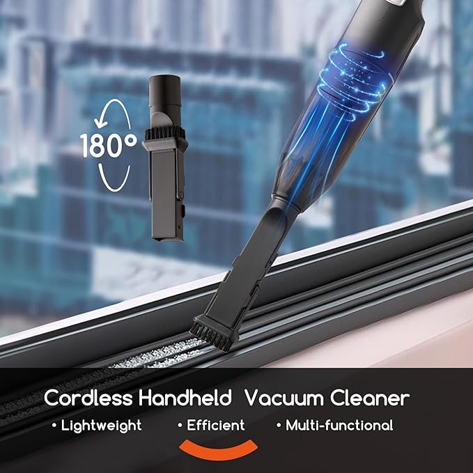 REECOO Cordless Stick/Handheld Vacuum Cleaner, 10-17Kpa 2-Level Powerful Suction,Fast Charging-Use Durable, Latest Household Vacuum Cleaners for Cleaning Flooring,Carpets,Car Seat,Sofas, Hair and Dust