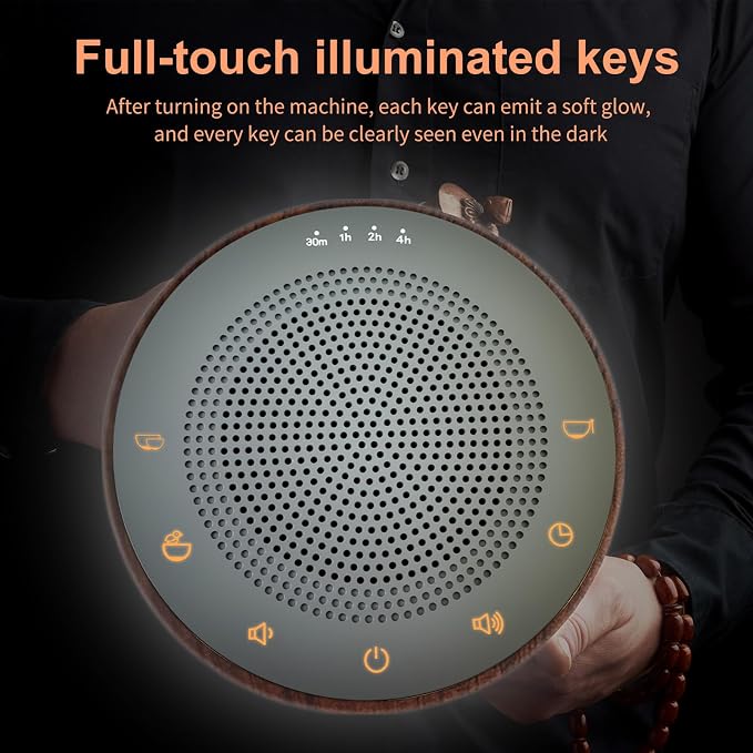 Electronic Tibetan Singing Bowl,Frequency Generator for Healing,Meditation Sound Machine, 256HZ-432HZ-528HZ 9 Healing Frequencies,4 Timers and Luminous Button,Yoga, Relaxation, Reiki