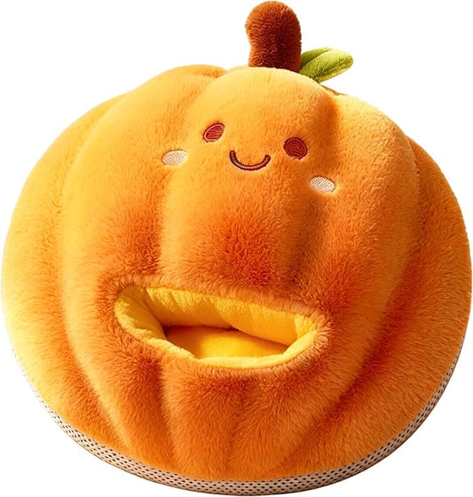 Electric Foot Warmer, Rechargeable Superconducting Water Heating Pumpkin Plush Warmer, 149 ℉ Constant Heating for 14 Hours, for Office Home Bedroom, Winter Birthday Present