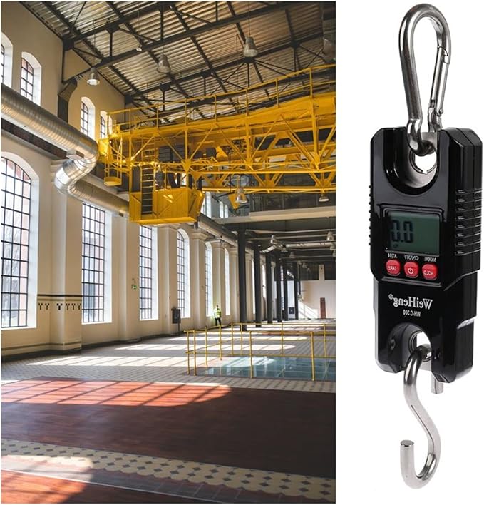 300 KG / 660 LBS Digital Hanging Scale - Industrial Luggage & Pocket Crane Scale for Farm, Deer, Livestock, Factory, Construction