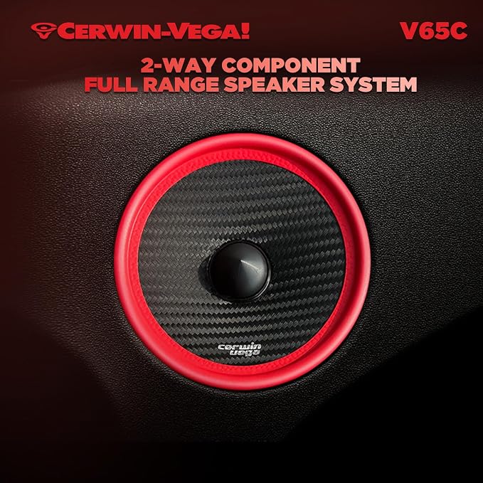 CERWIN-VEGA! V65C 6.5" VEGA 2-Way 420 Watts 4 Ohm Component Speakers Set(Pair)