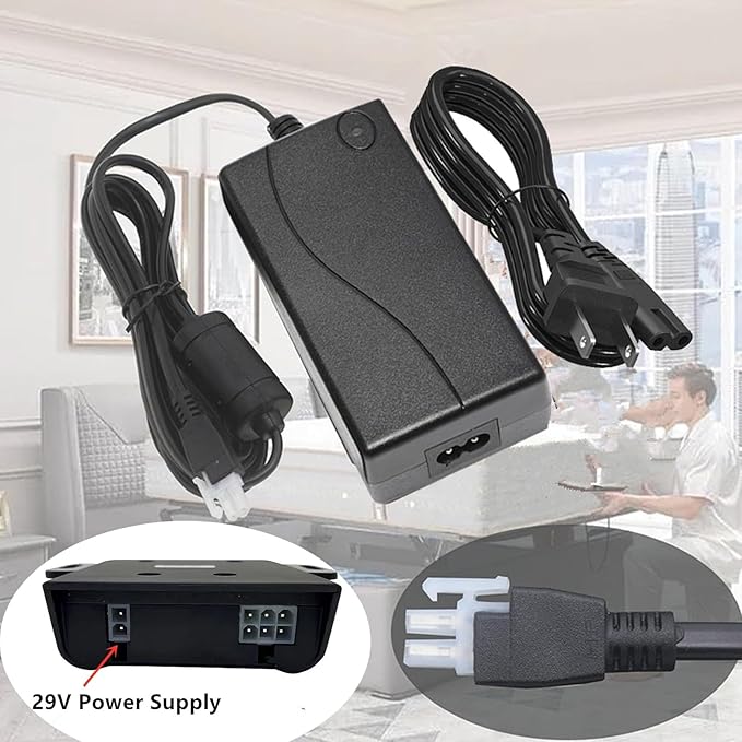 29V AC/DC Adapter for VIVO DESK-KIT-1B6B DESK-KIT-1B7B-36 Electric 60x24 inch/71x36 inch Standing Desk Workstation Home Office Desk Switching Power Supply Cord Charger Cable PSU