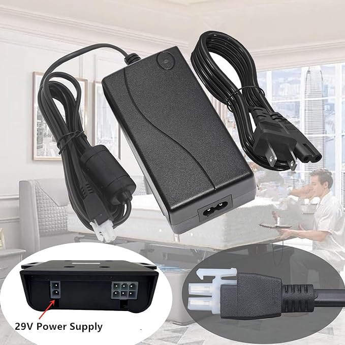2-Pin Power Adapter for Okin Serta Ergomotion Keeson Control Box CB4620 MC121BS MC120PR MC120BS MC232 02-290020 83488 CB1220 LT-26975,3-Piece Switching Power Set Adjustable Bed Base Replacement Kit
