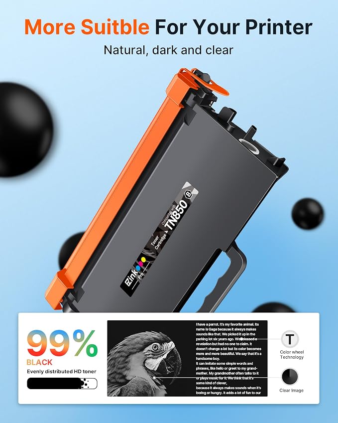 TN850 Toner Cartridges Compatible Replacement for Brother TN-880 TN-850 TN-820 TN820 High Yield Replacement for HL-L6200DWT L6200DW L5200DW L5100DN MFC-L5800DW L5700DW L6700DW L6800DW (4 Black)