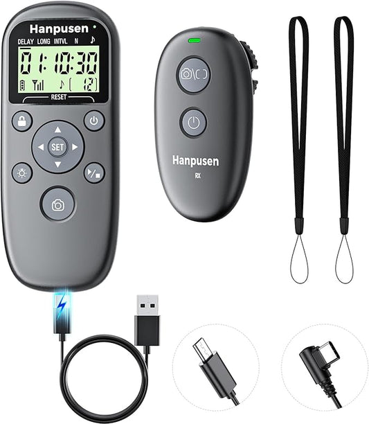 for Sony Rechargeable Camera Remote Control with Timer Intervalometer, Wireless Shutter Release for ZV-E10 II, ZV-E1, A7C II, A6700, A7 IV, A7R IV, A6100, A6400, A6600, RX100 VII, ZV-1, A7R V, A9 II