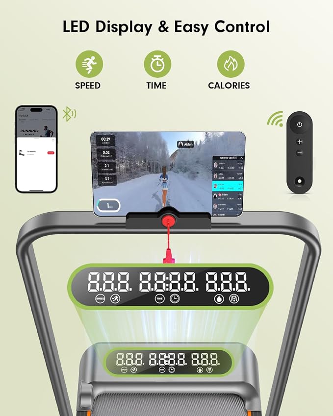 Walking Pad with 8% Incline Walking Treadmill Pad with APP