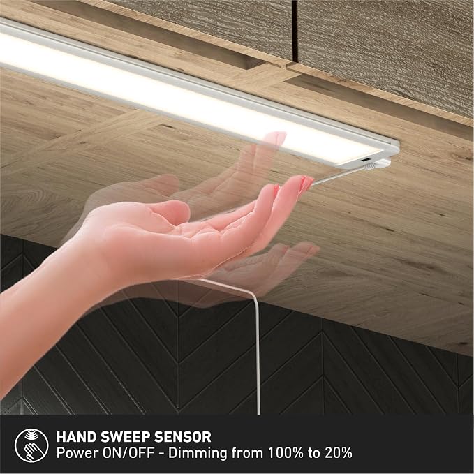 artika Under Cabinet Lighting LED Light Bar - Dimmable, Ultra-Slim, Selectable Color Temperature, Plug-in Closet Light, 1100 Lumens, 22W, Energy Saving