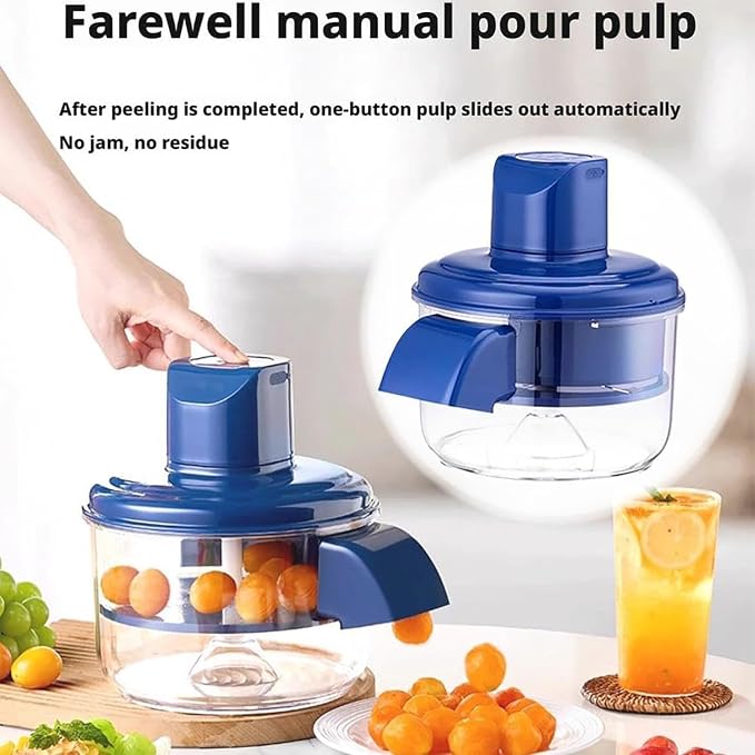 VovioCleoGrape Peeling Machine, Electric Garlic Peeler Machine, small fruit peeler, Rechargeable Home Kitchen Aid Peeler for Grapes, Garlic, Tomato, Cherry (Blue)