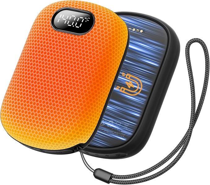 Aecooly 20000mAh Hand Warmers Rechargeable 2 Pack | ±0.5°F Precision | 72-Level Smart Heating | 13.5in Full-Surface Heater | Magnetic Electric Handwarmers, Gifts for Christmas, Camping, Hunting, Golf