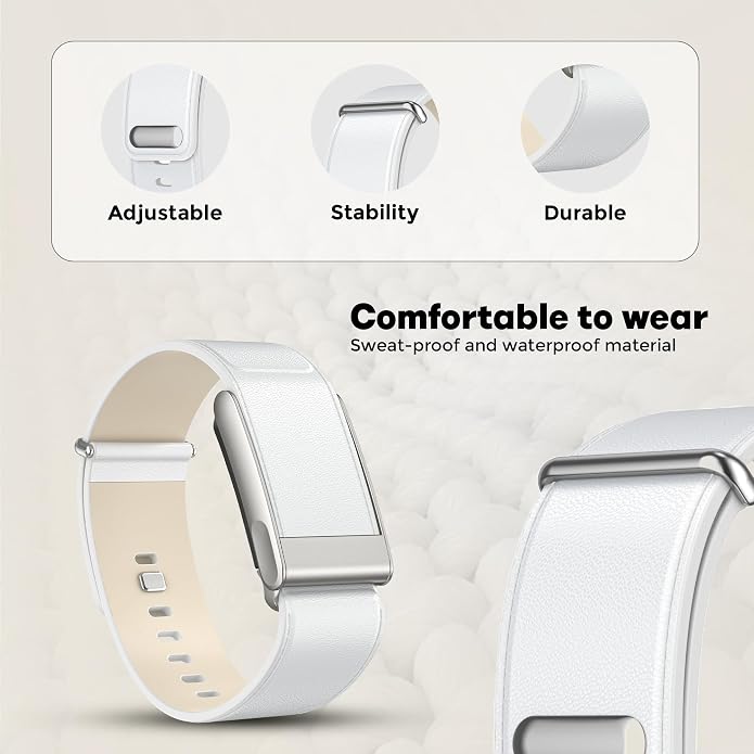 DADO Luxe Tapered Leather Replacement Band Compatible with WHOOP 5.0, One, Peak, and Life Fitness Tracker – Durable & Comfortable | Not for Whoop Gen 4