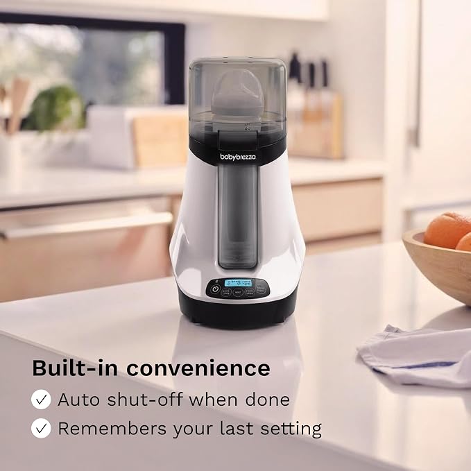 Baby Brezza Smart Baby Bottle Warmer, Breastmilk Warmer + Defroster – Free App - Different Temperatures for Breastmilk + Formula - Universal Fit for All Bottles + Milk Bags - Calentador de Biberones