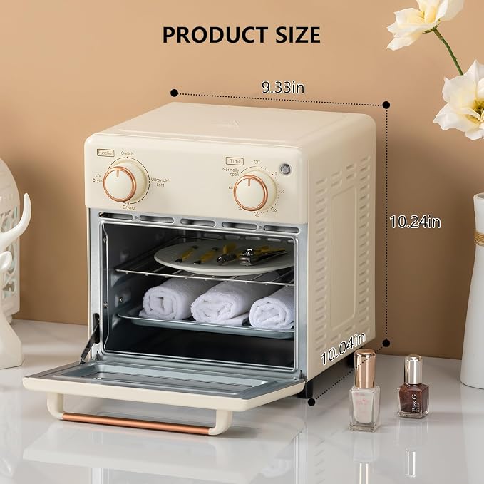 Nail Tool Cleaning Machine 10L Dryer & UV Sanitizer Multi-Functional Nail Cleaner Box Manicure Cabinet Salon Equipment for Spa Beauty