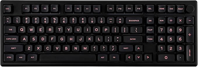 EPOMAKER Galaxy100 QMK/VIA Wireless Gaming Keyboard, Aluminum Shell, BT/2.4Ghz/USB-C, Pre-Lubed Hot-Swappable Linear Switches, NKRO, RGB Backlit (Black, Wisteria Linear Switch)