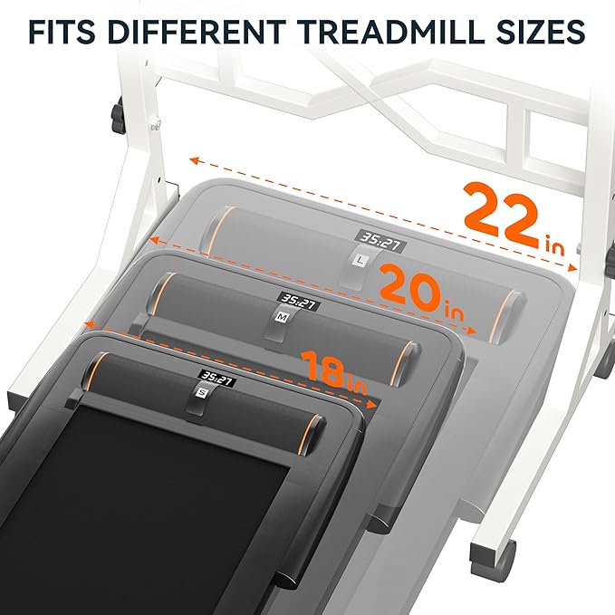 Oransail Small Standing Desk with Wheels, 29.5-45.3 Inch Adjustable Height, Portable Treadmill Desk, Rolling Computer Table for Walking Pad with a Cup Holder and a Hook