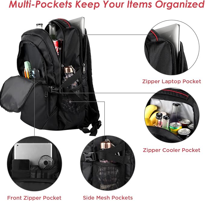 OUTXE Cooler Backpack 22L Insulated Cooler Bag for 15.6" Laptop Lunch Backpack for Work Daily Backpacks
