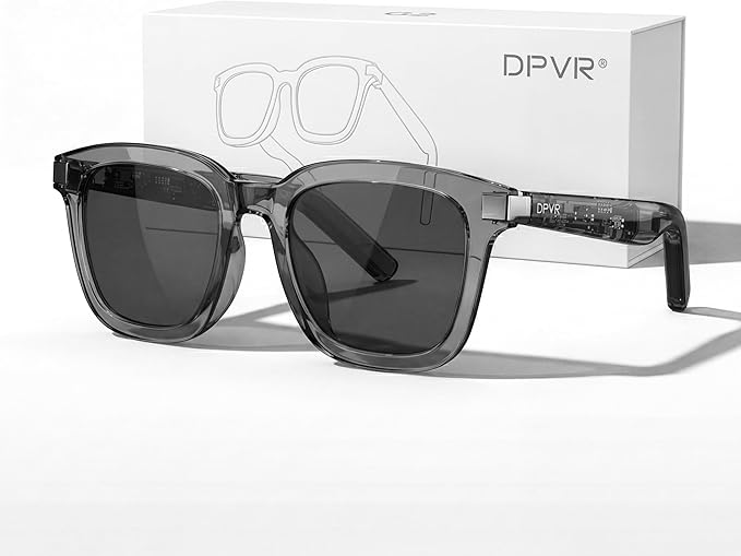 DPVR G2 Smart Glasses Bluetooth Sunglasses with Speakers – Touch Control Bluetooth Glasses for Men & Women, UV400, IPX4