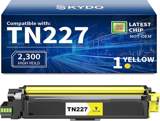 Skydo Compatible Toner Cartridge Replacement for Brother TN227Y TN227 TN-227 TN223Y for MFC-L3770CDW MFC-L3750CDW HL-L3230CDW HL-L3290CDW HL-L3210CW MFC-L3710CW (1 Yellow)