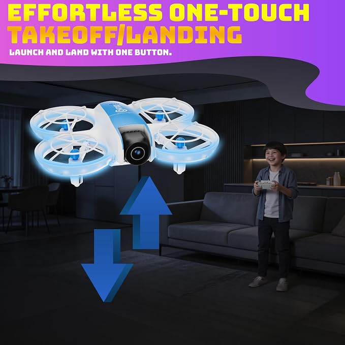 Contixo F15 Astro Mini Drone with 2.4" Screen Remote – 720P HD Dual Camera, Live Video Display, Optical Flow Hover, One-Key Takeoff/Landing, 360° Stunts, 2 Batteries, Beginner Drone for Kids & Adults