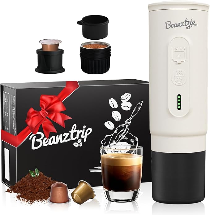 H02 PRO Portable Electric Espresso Maker, Portable Coffee Machine Compatible with NS Capsule Original Pods & Ground Coffee, Mini Travel Espresso maker for Camping, Hiking, RV