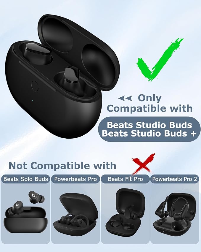 Charging Case Replacement for Studio Buds & Studio Buds+: 660mAh Earbuds Charger Case with Bluetooth Sync Button & USB-C Cable