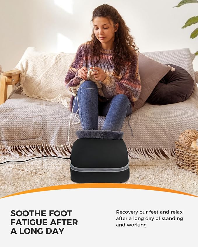 CooCoCo Shiatsu Foot Massager with Heat, Birthday Gifts for Women, Feet Massager for Plantar Fasciitis, Neuropathy, Foot Warmer for Circulation and Pain Relief, Feet Heater Under Desk