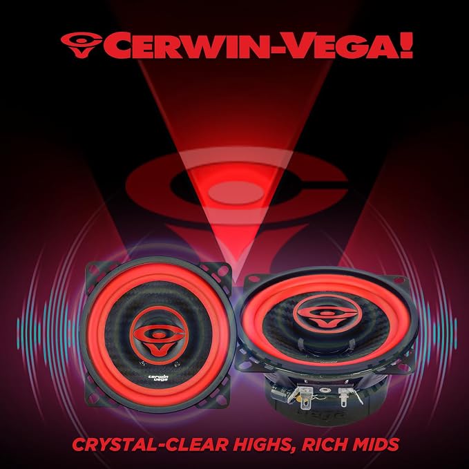 CERWIN-VEGA! V4 4" VEGA 2-Way 240 Watts 4 Ohm Coaxial Speakers(Pair)