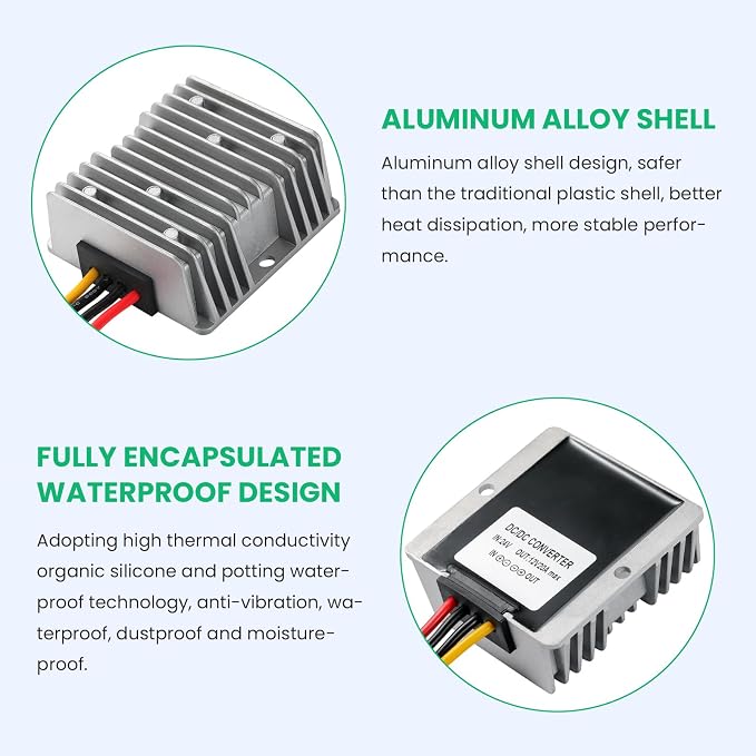 20-40V to 12V 20A 240W Waterproof DC-DC Buck Converter | Step Down Module, For Car, Truck, Led And Tools，Step Down Power Transformer