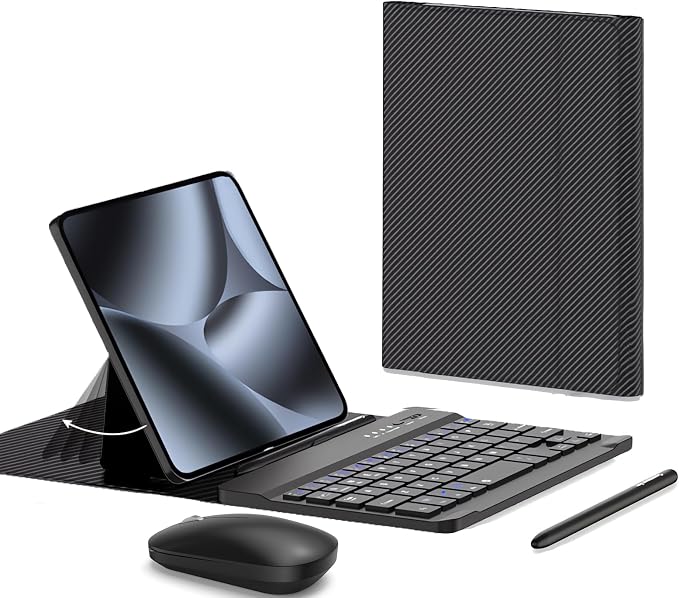 for Google Pixel 10 9 Pro Fold Keyboard and Mouse, Portable Mini Bluetooth Keyboard with Leather Case and Pen, 4 in 1 Travel Set for Pixel 10 Pro Fold Accessories/Motorola Razr Fold 2026