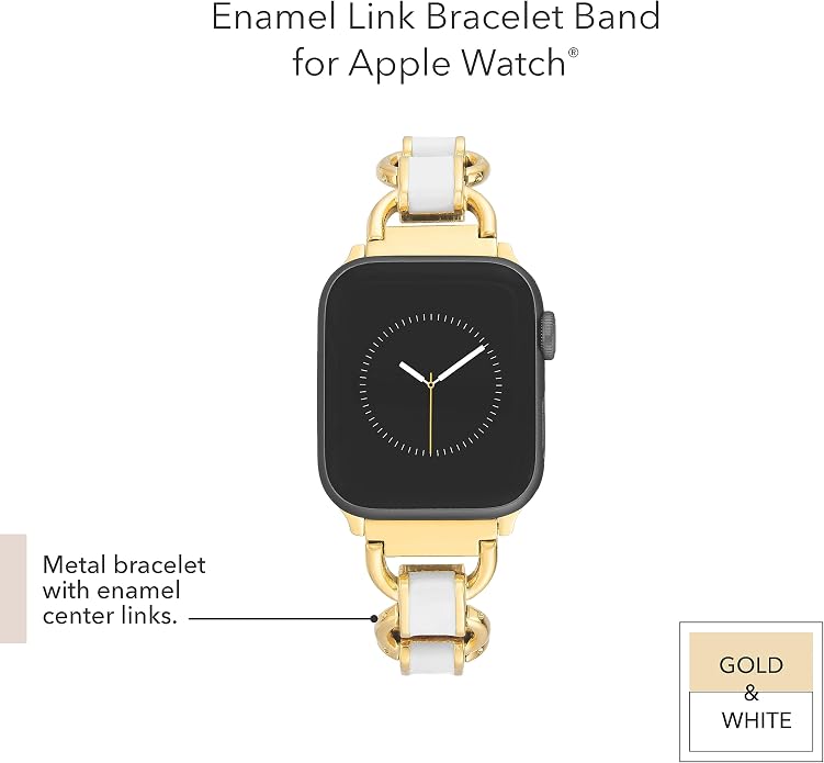 Anne Klein Fashion Chain Bracelet for Apple Watch, Secure, Adjustable, Apple Watch Replacement Band, Fits Most Wrists