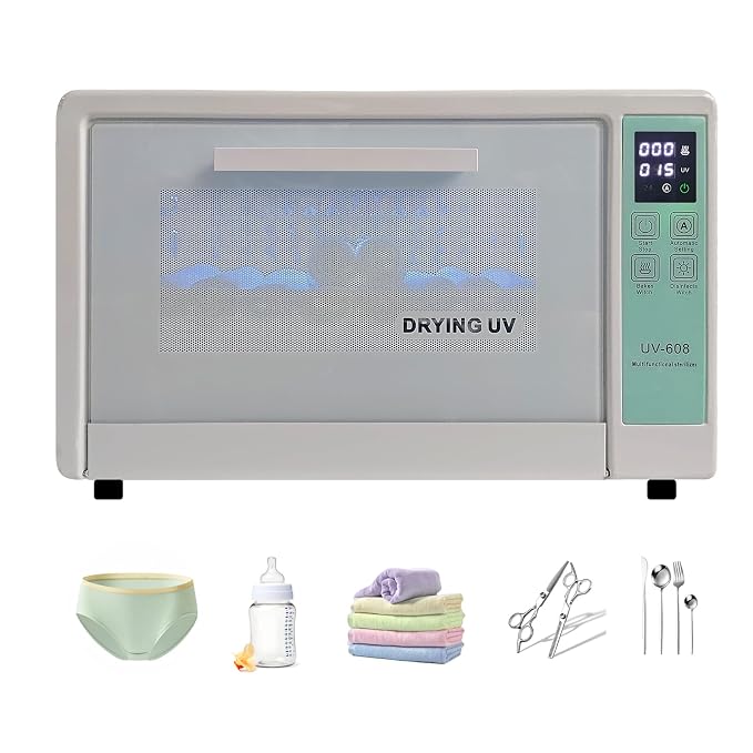 Sterilizer Tools, 16.2L Drying and 3-in-1 Disinfection Tools 150W Sterilizer with Timer Disinfection Cabinet Suitable for Mother-Child Products, Towels, Hair Salons, Nail Studios (White)