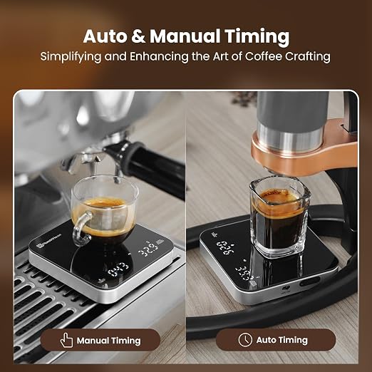 Maestri House S2 Espresso Coffee Scale with Timer, 0.1g Precision 2kg Rechargeable Shot Scale, Barista Kit Version with 100g Calibration Weight & Carrying Case, for Espresso Brewing
