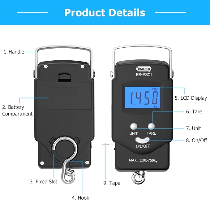 Dr.meter PS01 Fishing Scale+PS02 Luggage Scale