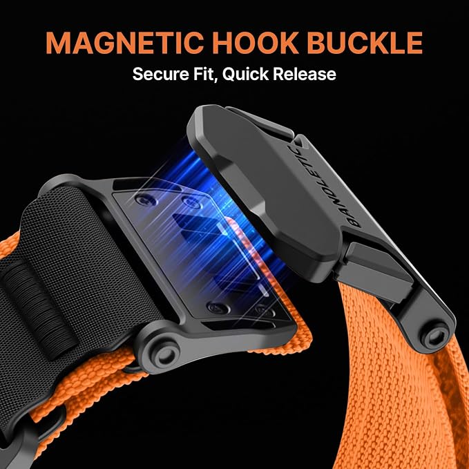 Bandletic Magnetic Bands Compatible with Garmin Fenix 7X Watch Band, 26mm Quick Fit Strap for Fenix 8 Pro 51mm/6X Pro/5X Plus/3/3 HR/Instinct 2X 3 50mm/Enduro/Quatix Tactix 8 51mm/Epix Pro(Gen 2) 51mm