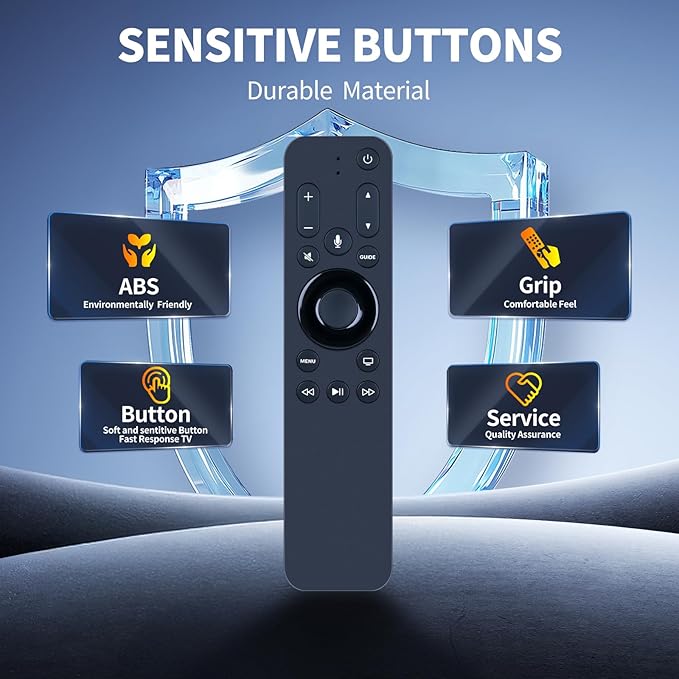 URC1110 Replacement Remote Control for Apple TV HD & 4K TV Box - Supports Siri Voice