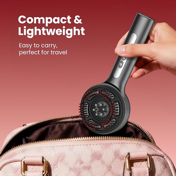 Electric Scalp Massager, Hair Oil Applicator, lPX7 Waterproof Scalp Massager Brush, Cordless Head Massager Scalp, Scalp Massage Comb for Home & Travel, Best Hair Care Gift for Mom & Wife, Grey
