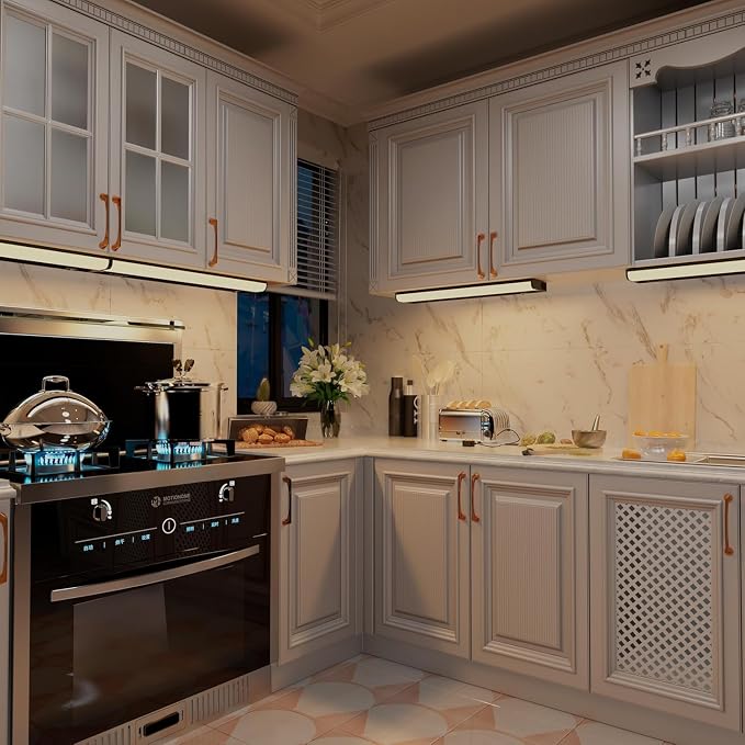 LAMPAOUS LED Under Cabinet Lighting Hardwired,White and RGB Multi Colored Smart Cabinet Lights with Remote App, Alexa and Google Compatible WiFi Blutooth Wireless Undermount Lamp for Kitchen
