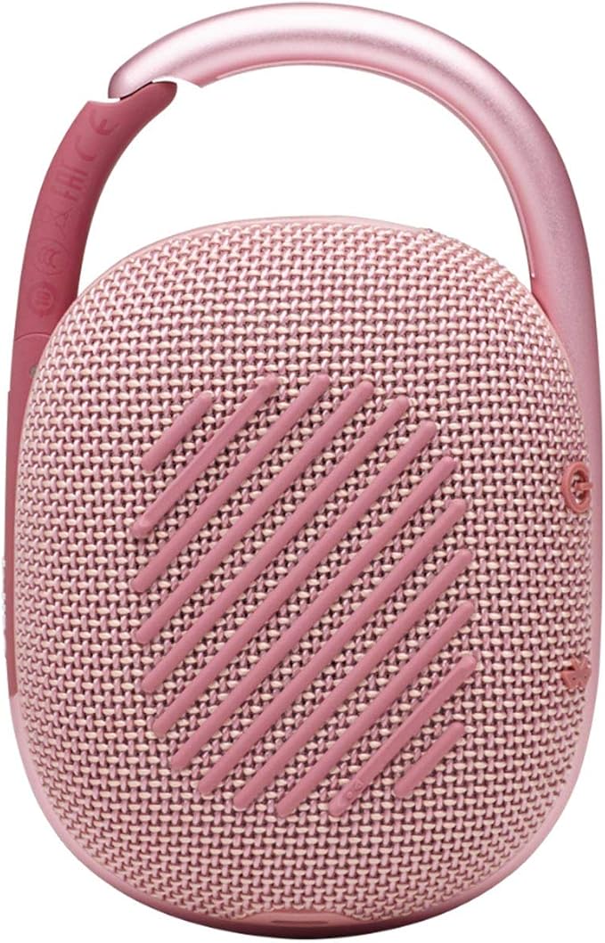 JBL Clip 4 Portable Bluetooth Speaker (Pink) + Bundle with divvi! Protective Hardshell Case (Black)