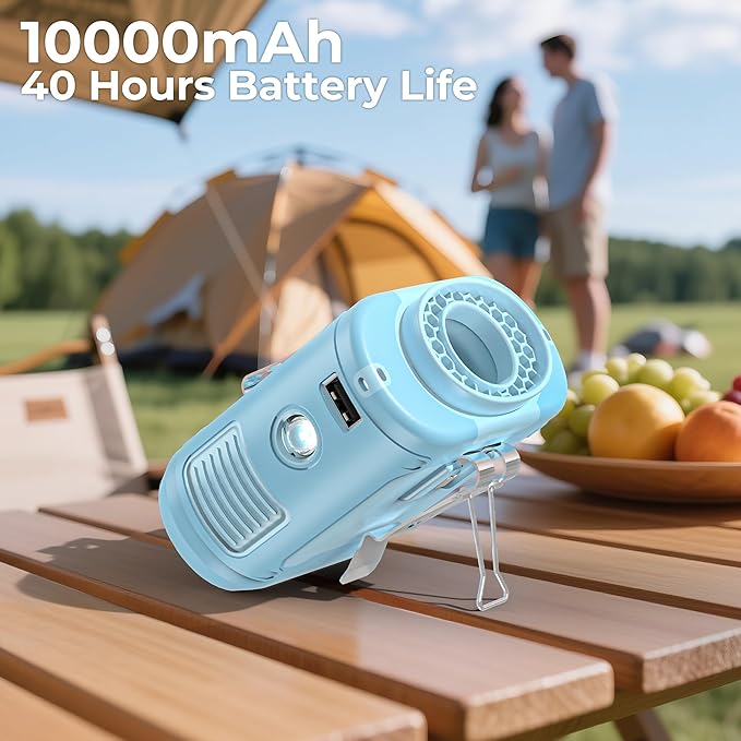 AMACOOL Portable Waist Fan Clip On, Gifts for Men Dad Husband, 10000mAh Rechargeable Wearable Shirt Fan, Powerful Belt Fans, Birthday Gifts for Women Jobsite Travel Camping Essentials 2026