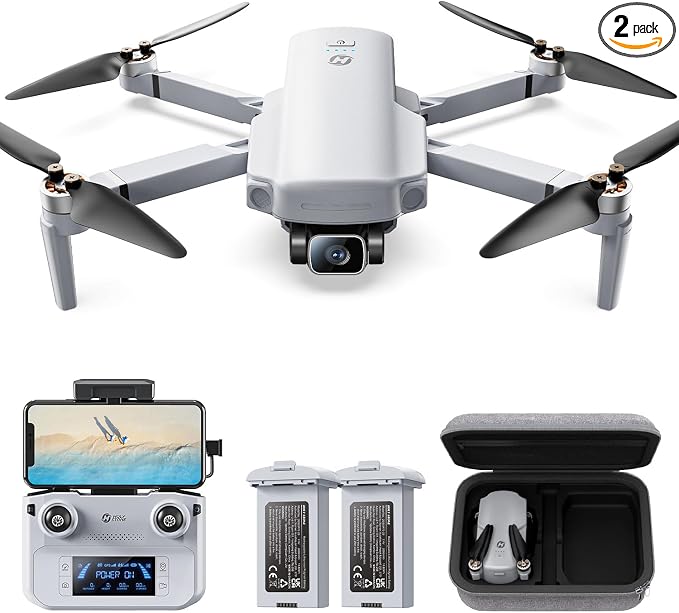 Holy Stone HS360D GPS Drones With 4K Camera For Adults, 249g RC Quadcopter with 80-Min Flight Time, 20000ft Range FPV Transmission Beginner Drone, Auto Return, 2 Batteries, Upgraded HS360S